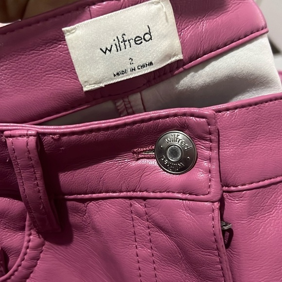 Aritzia Melina Pant Rhodon Pink faux leather size 2 - Picture 8 of 10